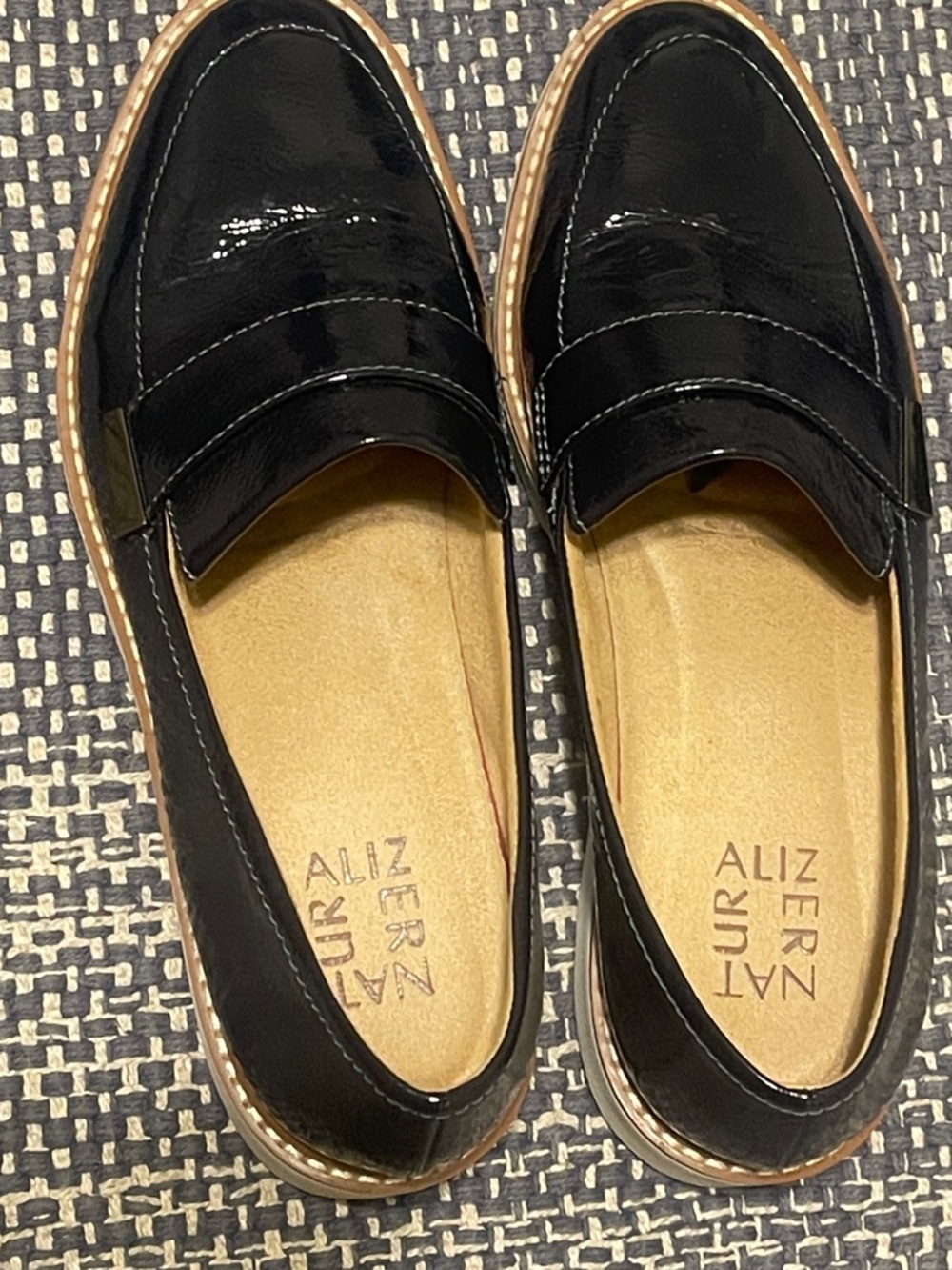 Naturalizer Black Patent Leather Penny Loafers